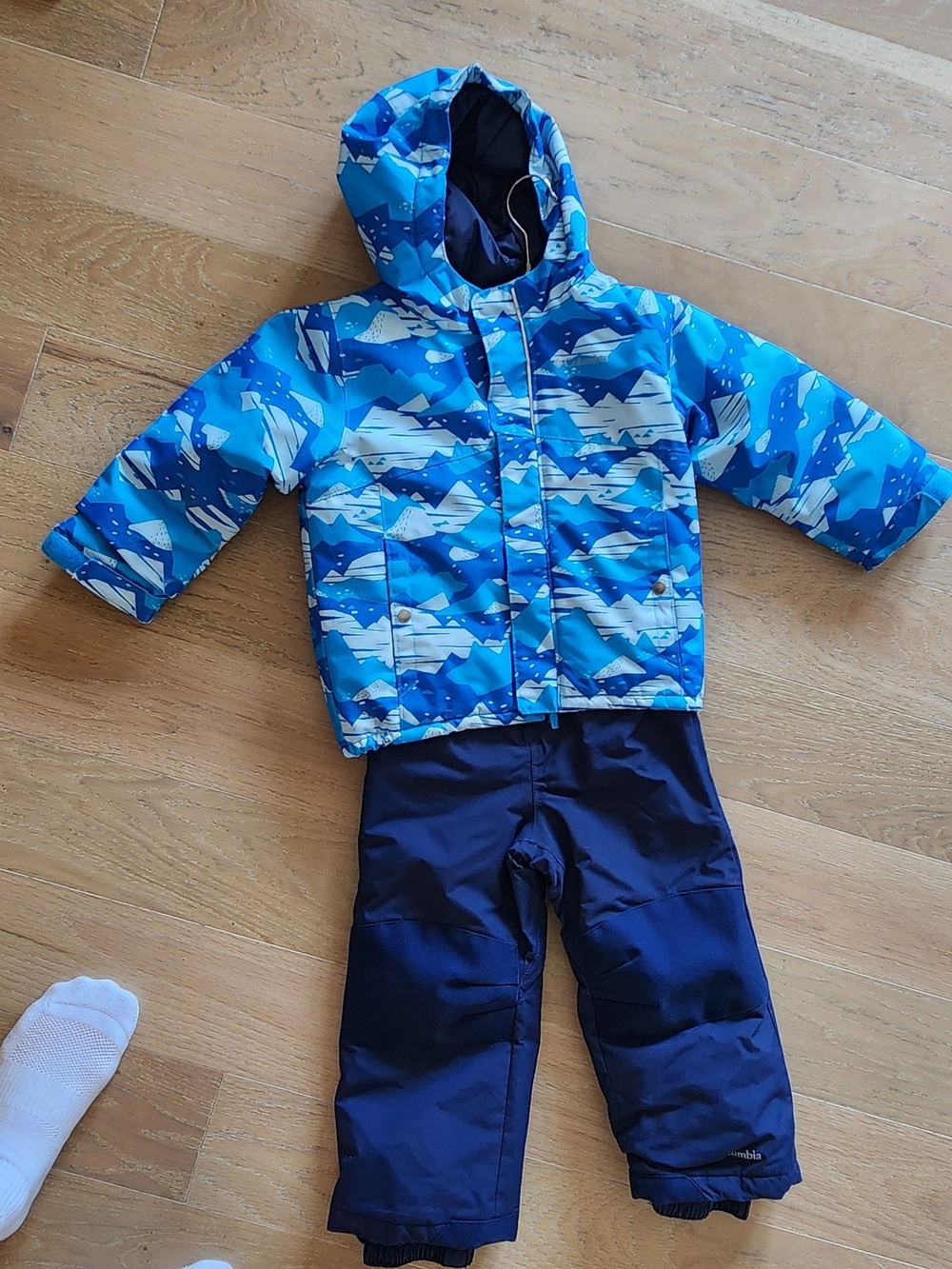 Columbia Omni-Heat/ 4T Snow Set Blue Pattern